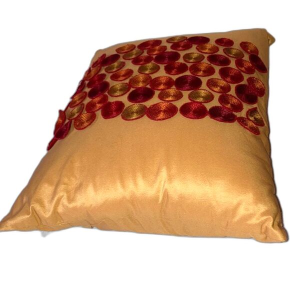 PIER 1 Concentric Circles Applique Decorative Accent Pillow 18 x 12 x 4 inches - Picture 3 of 12